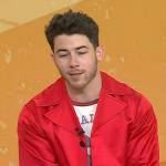 Nick Jonas’s red satin jacket on Today