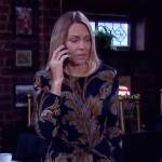 Nicole’s black floral print dress on Days of our Lives