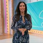 Padma Lakshmi’s blue printed keyhole dress on Sherri