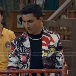 Parker’s graphic print blazer on Bunkd