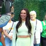 Parris Todd’s yellow check cropped top and skirt on Good Morning America