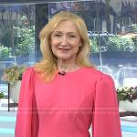 Patricia Clarkson’s pink long sleeve dress on Today