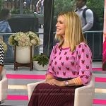 Jill’s fuchsia satin blazer and sandals on Today