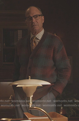 Dr Werthers's red and blue plaid cardigan on Riverdale