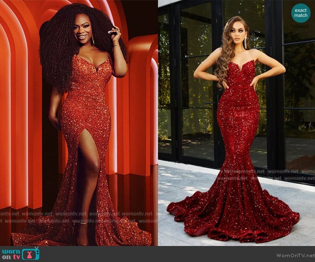 Portia and Scarlett PS21208 RED worn by Kandi Burruss on The Real Housewives of Atlanta