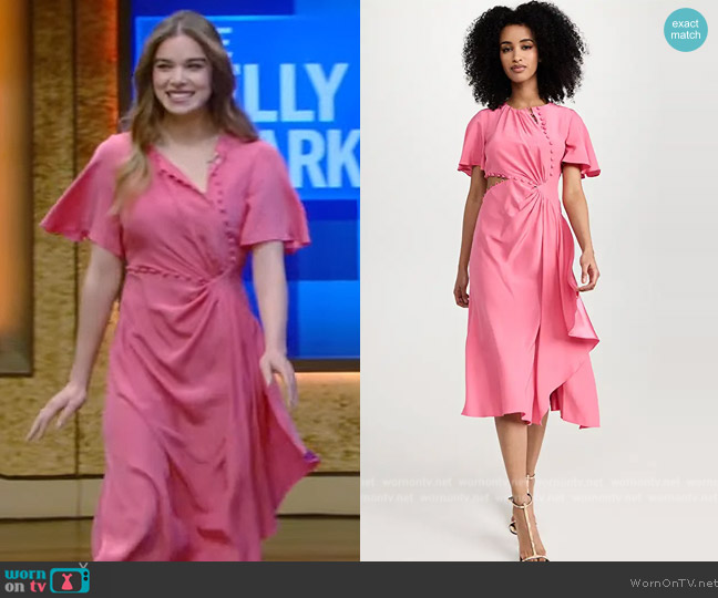 WornOnTV: Hailee Steinfeld’s pink button down wrap dress on Live with ...