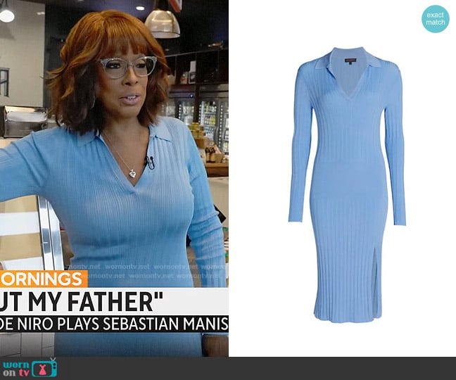 Rag and Bone Dawson Dress worn by Gayle King on CBS Mornings