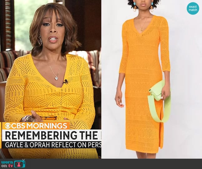 Rag and Bone Renee Dress worn by Gayle King on CBS Mornings