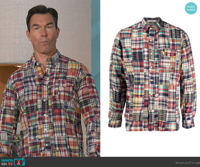 Ralph Lauren Patchwork button-down shirt worn by Jerry O'Connell on The Talk