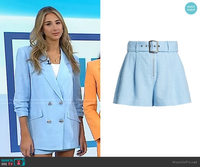 Ramy Brook Gleirys Belted Shorts worn by Scarlet Rose Stallone on Today