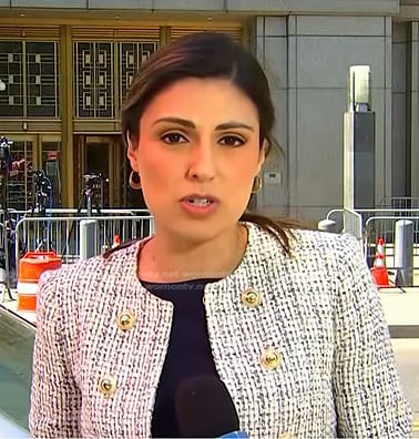 Rana Novini's tweed jacket on NBC News Daily