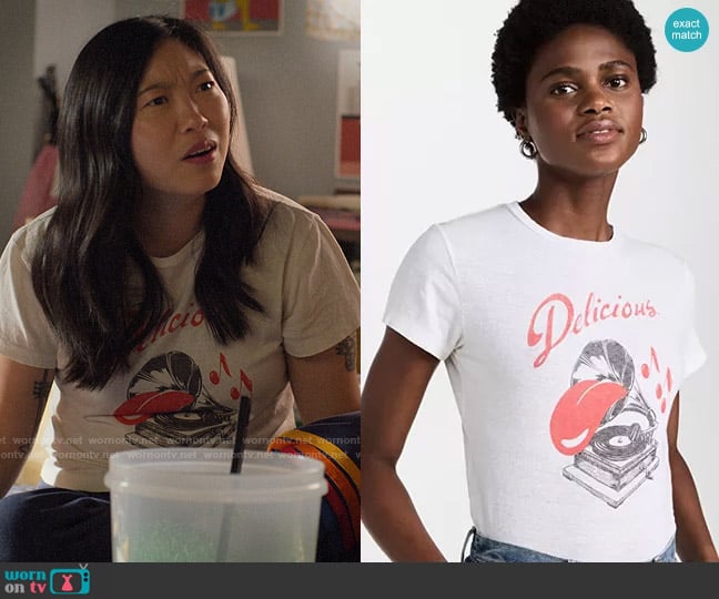 Re/Done Classic Tee in Delicious worn by Nora Lum (Awkwafina) on Awkwafina is Nora From Queens