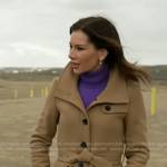 Rebecca’s camel trench coat on Good Morning America