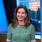 Rebecca’s green check sweater on Good Morning America