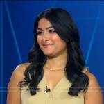 Reena’s beige vest on Good Morning America