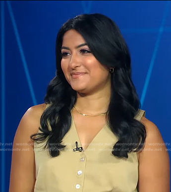 WornOnTV: Reena’s beige vest on Good Morning America | Reena Roy ...