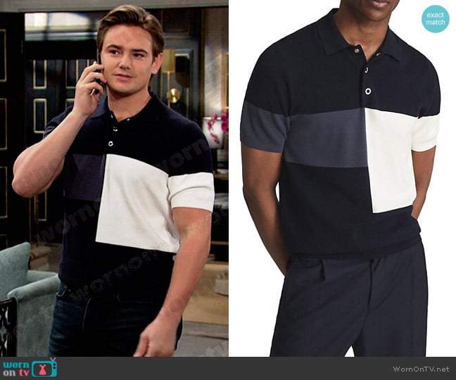 Reiss Primo Short-Sleeve Shirt worn by Johnny DiMera (Carson Boatman) on Days of our Lives