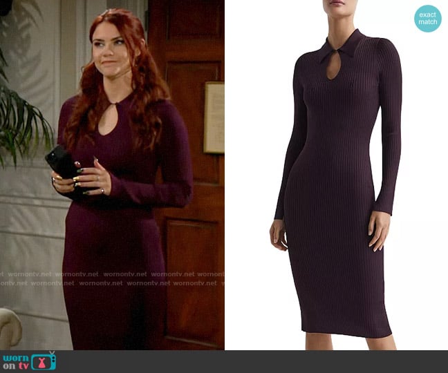 Reiss Ronnie Dress worn by Sally Spectra (Courtney Hope) on The Young and the Restless