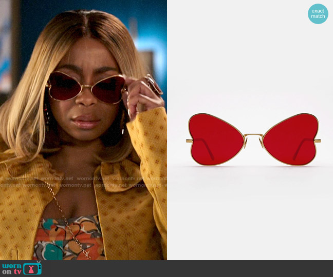 Retrosuperfuture Super Andy Warhol Ultracandy Sunglasses worn by Renee Ross (Bresha Webb) on Run the World