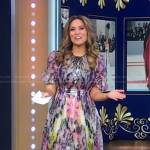 Rhiannon’s floral asymmetric dress on Good Morning America