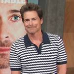 Rob Lowe’s striped polo on Access Hollywood