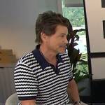 Rob Lowe’s striped polo shirt on E! News