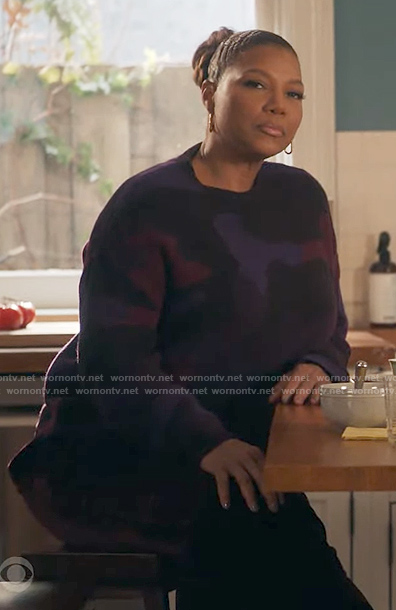 Robyn's purple camo sweater on The Equalizer