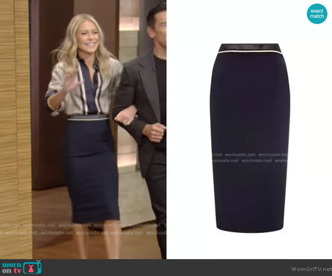WornOnTV: Kelly’s printed blouse and skirt on Live with Kelly and Mark ...