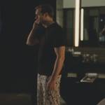 Lukas’s printed pants on Succession