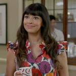 Sam’s floral ruffled dress on Not Dead Yet