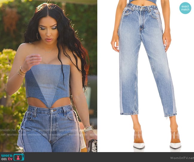 Sami Miro Vintage Porterhouse Straight worn by Bre Tiesi on Selling Sunset