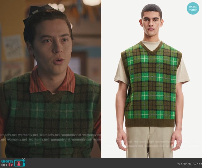 Samsoe and Samsoe James Vest worn by Jughead Jones (Cole Sprouse) on Riverdale