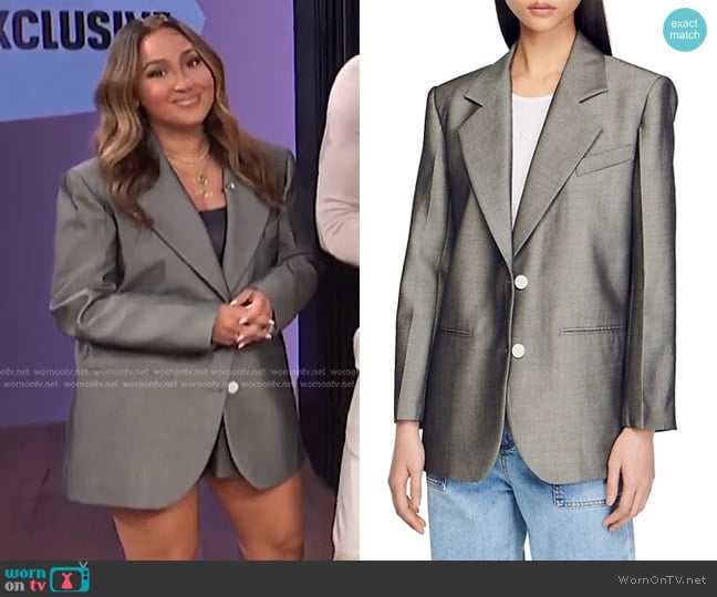 Sandro Katerina Virgin Wool Blend Blazer worn by Adrienne Houghton on E! News