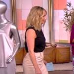 Sara’s beige leather skirt on The View