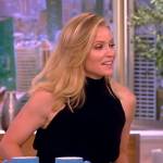 Sara’s black pleated sleeveless dress on The View