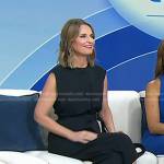 Savannah’s black belted jumpsuit on Today