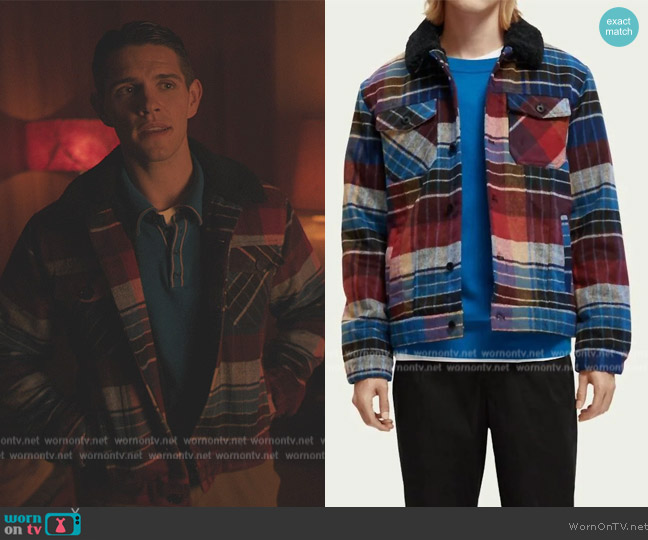 Scotch and Soda  Sherpa-Lined Trucker Jacket worn by Casey Cott (Casey Cott) on Riverdale