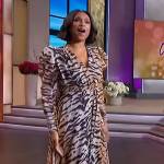 Jennifer’s tiger stripe midi dress on The Jennifer Hudson Show