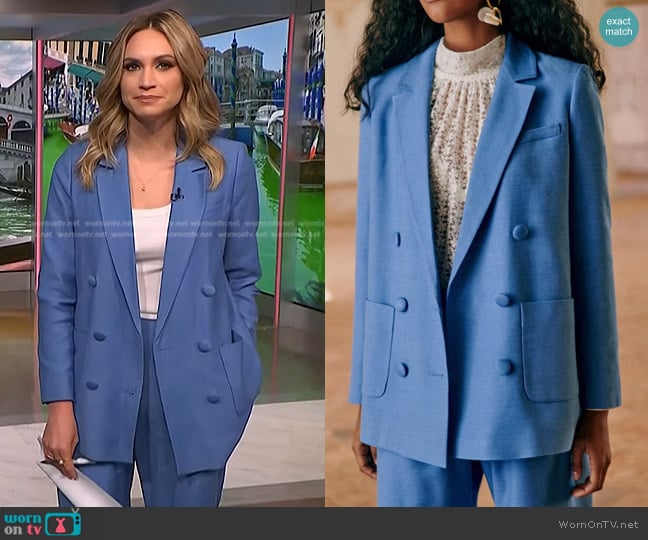 Sezane Michele Jacket worn by Ellison Barber on NBC News Daily