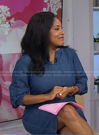 Sheinelle’s denim shift dress on Today