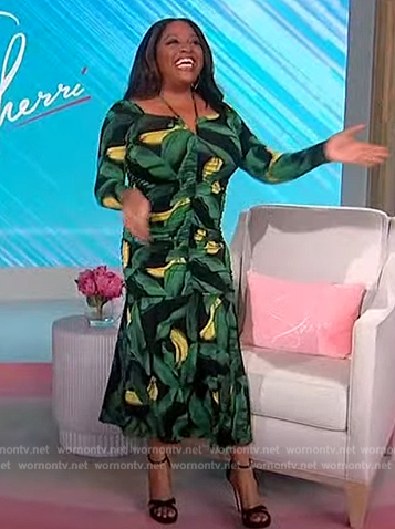 WornOnTV: Sherri’s banana leaf print dress on Sherri | Sherri Shepherd ...