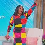 Sherris’ multicolored textured dress on Sherri