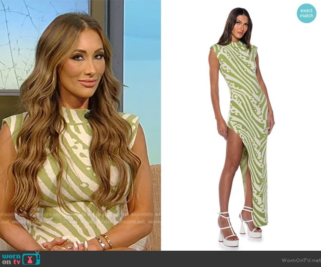 Shop Akira Caught My Eye Mock Neck Knit Midi Dress worn by Leah Van Dale on Tamron Hall Show