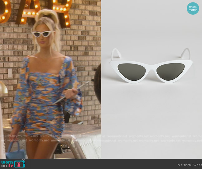 Show Po Kurthy Cat Eye Sunglasses worn by Emma Hernan on Selling Sunset