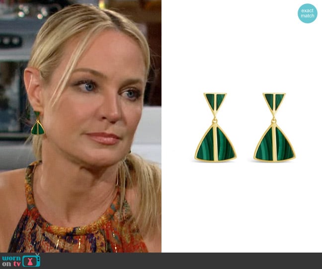 Sierra Winter Jolene Earrings worn by Sharon Newman (Sharon Case) on The Young and the Restless