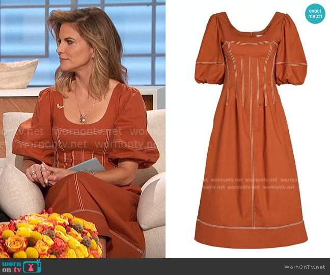 Simkhai Lena Dress worn by Natalie Morales on The Talk