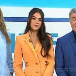 Sistine Stallone’s orange cutout blazer dress on Today