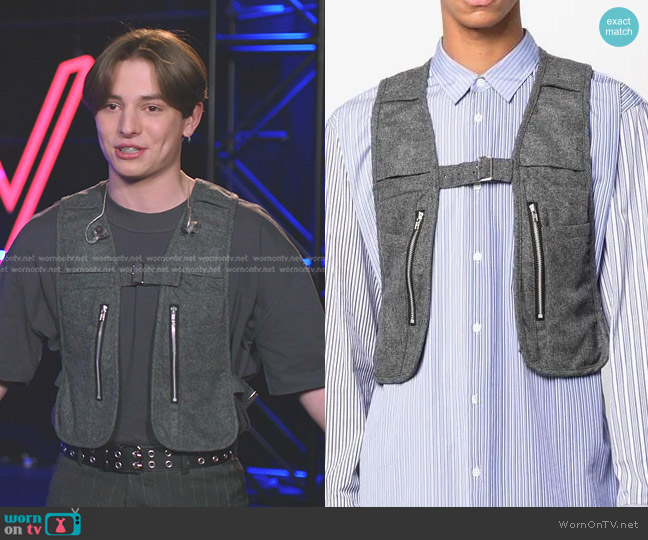 Comme Des Garçons Shirt Sleeveless Wool Jacket worn by Ryley Tate Wilson on The Voice