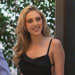 Sophia’s black asymmetric dress on The Family Stallone