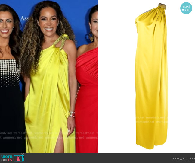 Stella McCarrney Crystal-embellished Asymmetric Dress worn by Sunny Hostin on The View